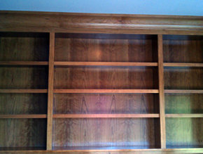 custom bookshelve woodworking